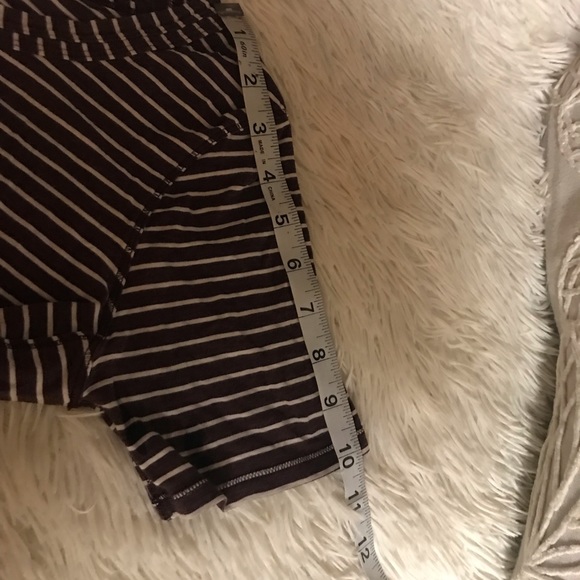 Lululemon Love Crew Shirt Tee- Stripe Color Brown and White-Size none - Picture 12 of 14